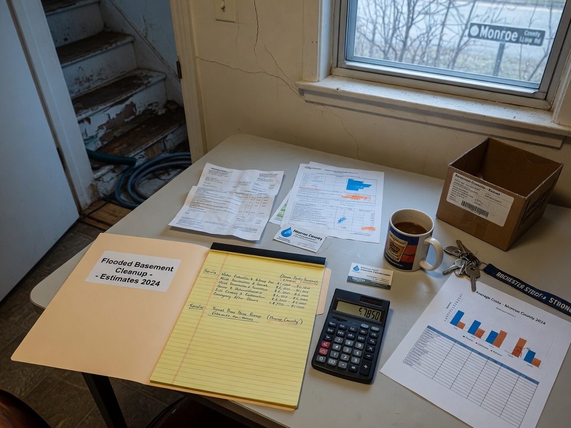 Typical Price Ranges for Flooded Basement Cleanup in Monroe County